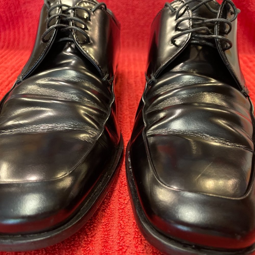 Prada Mens Patent Leather Upper and Out Soles Lace Up Black Made In Italy - Picture 12 of 16
